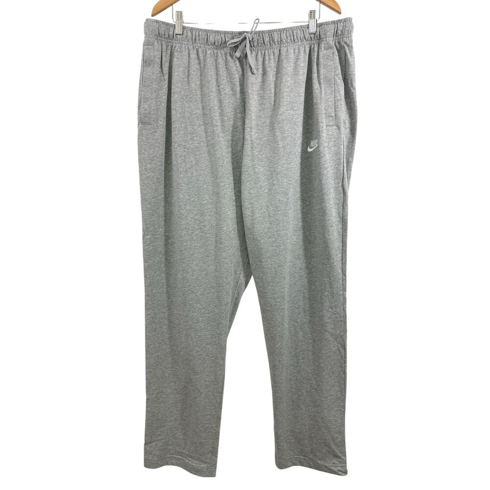 NWT Nike Club Fleece Pants BV2766 Grey 3XL Tall Standard Fit Straight Leg - Picture 4 of 12